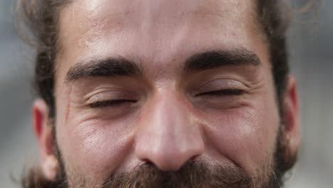 Close-up-view-of-happy-young-man